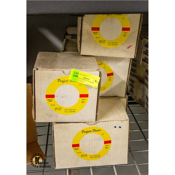 9 CASES OF PERFECT-POWER GRINDING DISCS