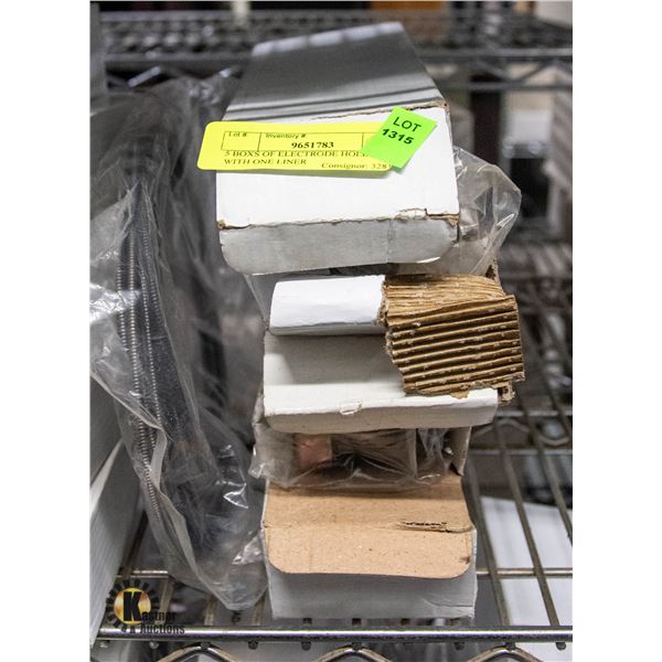5 BOXS OF ELECTRODE HOLDER WITH ONE LINER