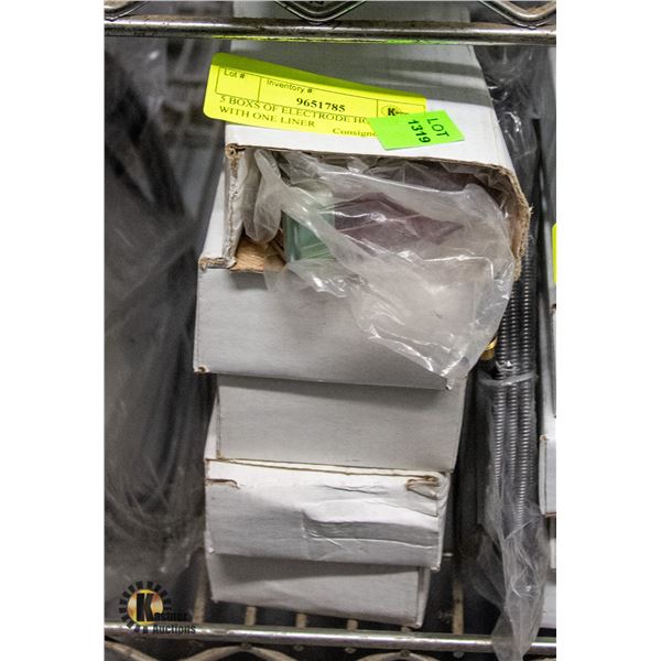 5 BOXS OF ELECTRODE HOLDER WITH ONE LINER