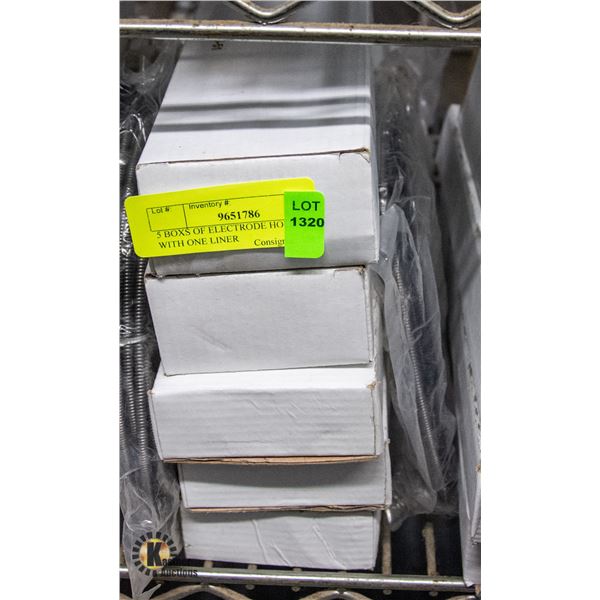 5 BOXS OF ELECTRODE HOLDER WITH ONE LINER
