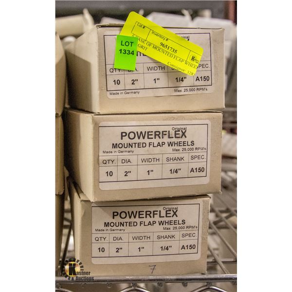 6 CASES OF MOUNTED FLAP WHEELS A60 GRIT