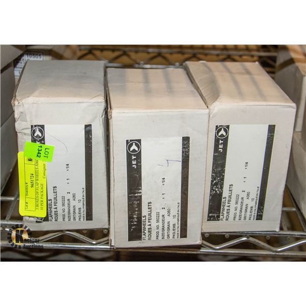 3 BOXES OF FLAP WHEELS A060 GRIT 10 PER PACKAGE