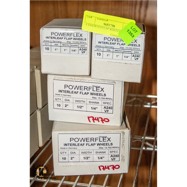 4 BOXES ASSORTED FLAP WHEELS
