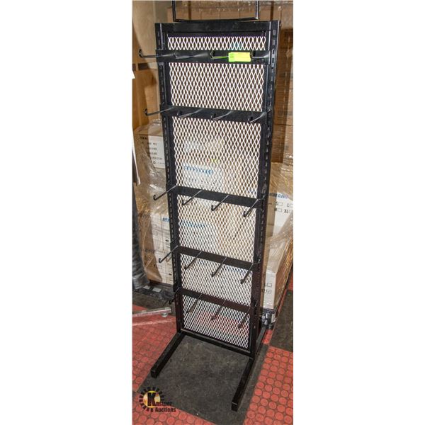 DISPLAY STAND WITH CHANGEABLE HOOKS