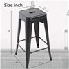 Image 3 : SET OF 4 NEW METAL STACKABLE BAR STOOLS