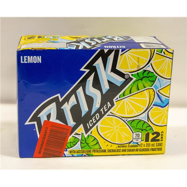 CASE OF 12 LEMON BRISK ICED TEA - 355ML PER CAN