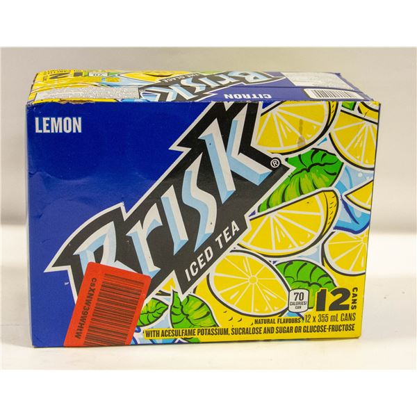 CASE OF 12 LEMON BRISK ICED TEA - 355ML PER CAN