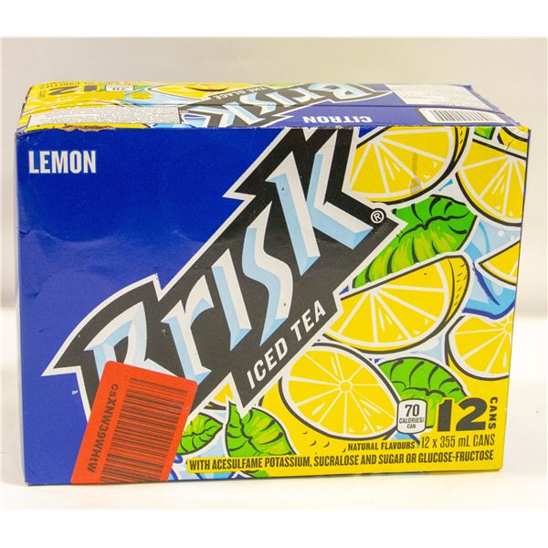 CASE OF 12 LEMON BRISK ICED TEA - 355ML PER CAN