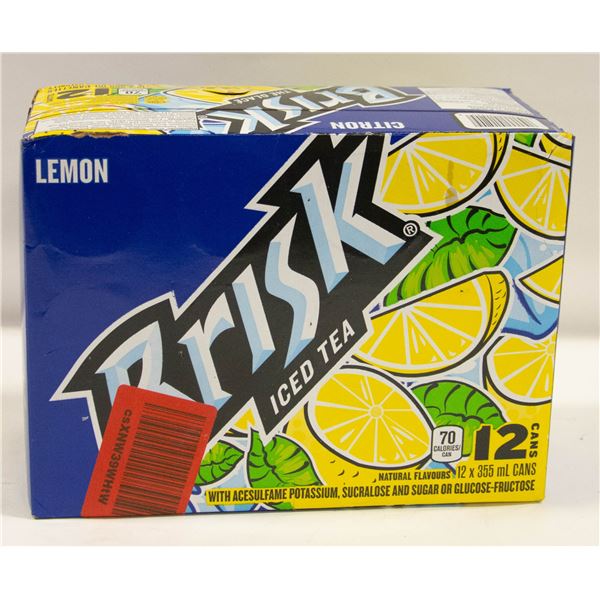 CASE OF 12 LEMON BRISK ICED TEA - 355ML PER CAN