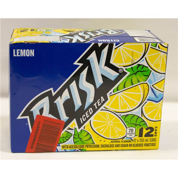 CASE OF 12 LEMON BRISK ICED TEA - 355ML PER CAN