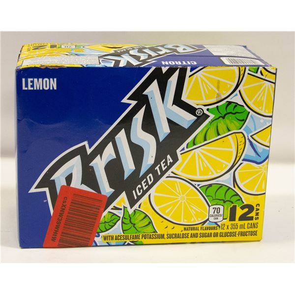 CASE OF 12 LEMON BRISK ICED TEA - 355ML PER CAN
