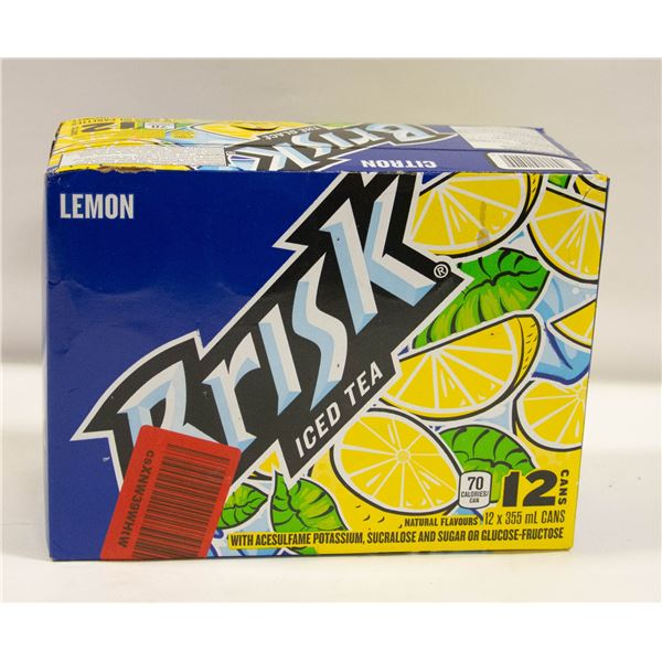 CASE OF 12 LEMON BRISK ICED TEA - 355ML PER CAN