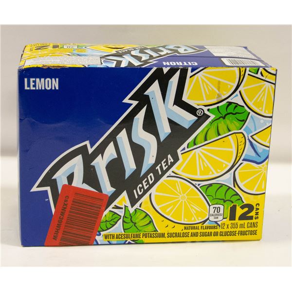 CASE OF 12 LEMON BRISK ICED TEA - 355ML PER CAN