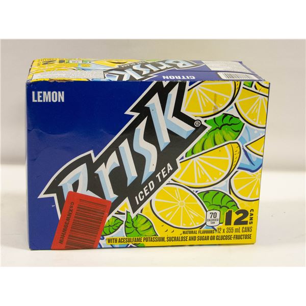 CASE OF 12 LEMON BRISK ICED TEA - 355ML PER CAN