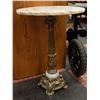 Image 2 : MARBLE TOP END TABLE H-20" DIAMETER-15"