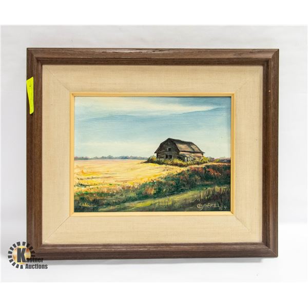 VINTAGE 1984 OIL PAINTING ON CANVAS