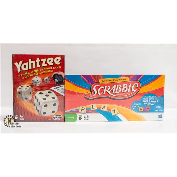 SEALED 2 HASBRO BOARD GAMES SCRABBLE
