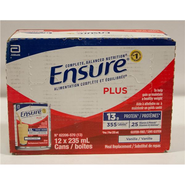 CASE OF ENSURE PLUS VANILLA EXP OCT/1/2024
