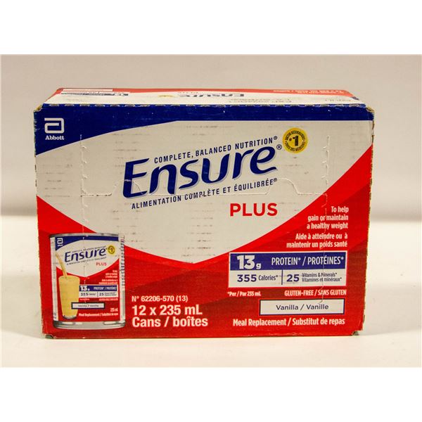 CASE OF ENSURE PLUS VANILLA EXP OCT/1/2024