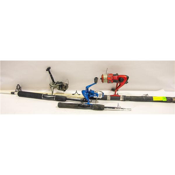 LOT OF FISHING RODS & REELS