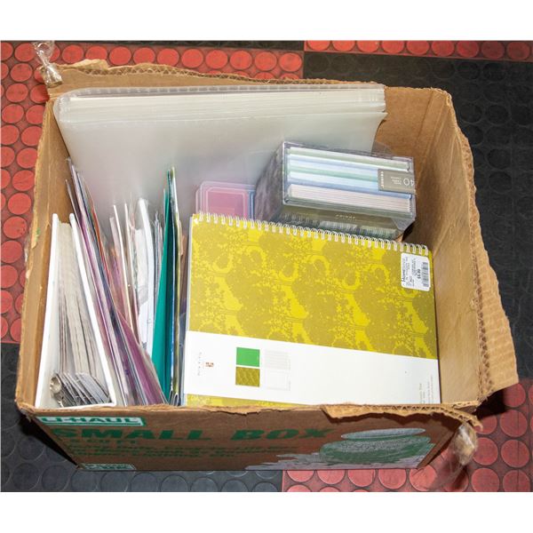 LARGE BOX OF SCRAPBOOK & CUSTOM CARDS