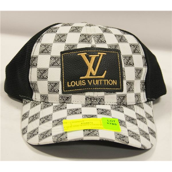 USED REPLICA BLACK AND WHITE LOUIS VUITTON HAT