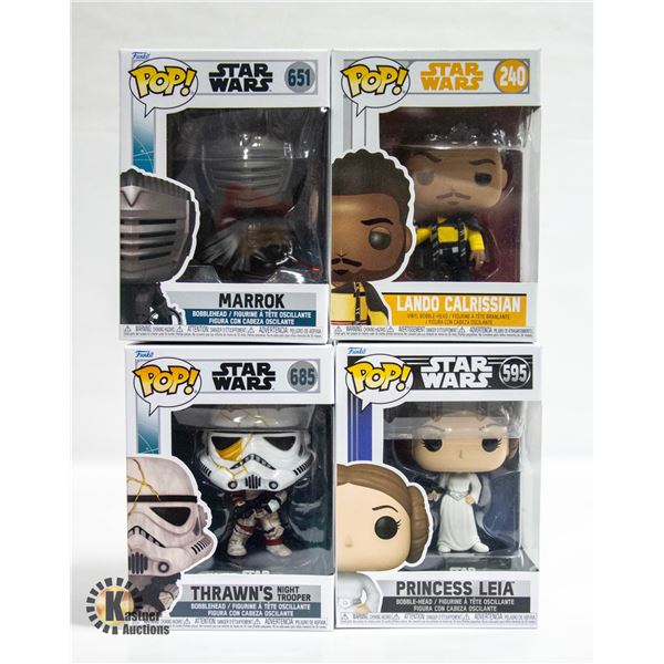 4 STAR WARS FUNKO POP