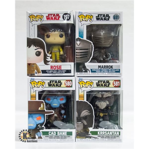 4 STAR WARS FUNKO POP
