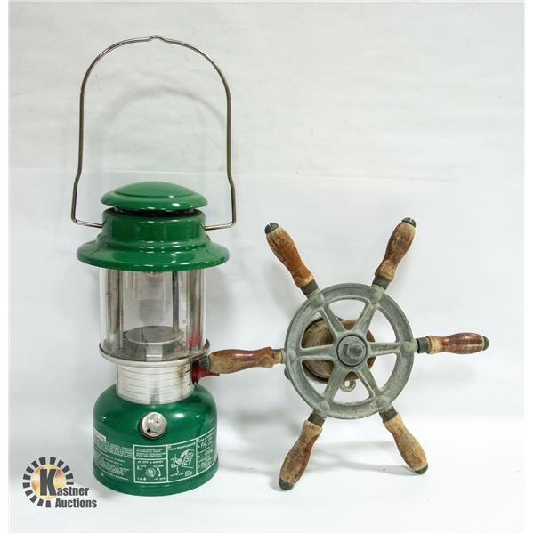 LANTERN AND SHIP'S WHEEL