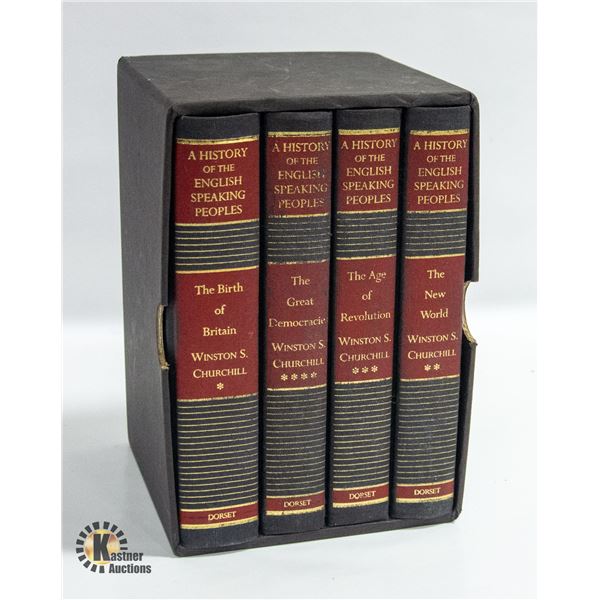 BOX SET OF 4 HARDCOVER BOOKS BY WINSTON CHURCHILL