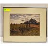 Image 1 : FRAMED BARN PHOTO 16.25" X 20.25"