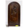 Image 1 : VINTAGE CARVED WOOD WALL ART PLAQUE -
