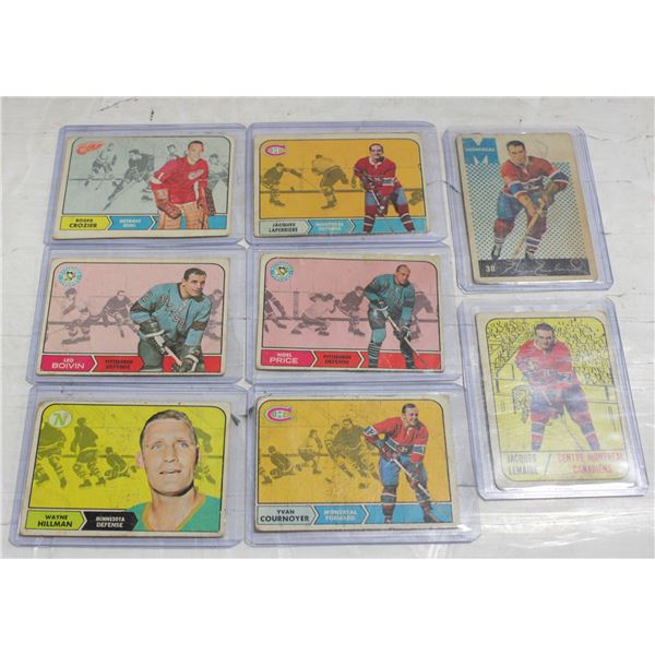 8 VINTAGE NHL CARDS