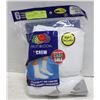Image 1 : WHITE CREW SOCKS 12-16 SIZE 6-PACK FRUIT OF
