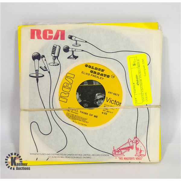 VNT ELVIS COLOR 45S RECORDS & COLOR