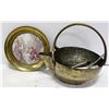 Image 1 : METAL BUCKET (TARNISHED) WITH DECOR PLATE + 16 PCS