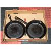 Image 1 : FLAT WITH TWO 10"-CAST IRON PANS INCL.