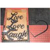 Image 1 : NEW LASER CUT METAL WALL ART/SIGN "LIVE,