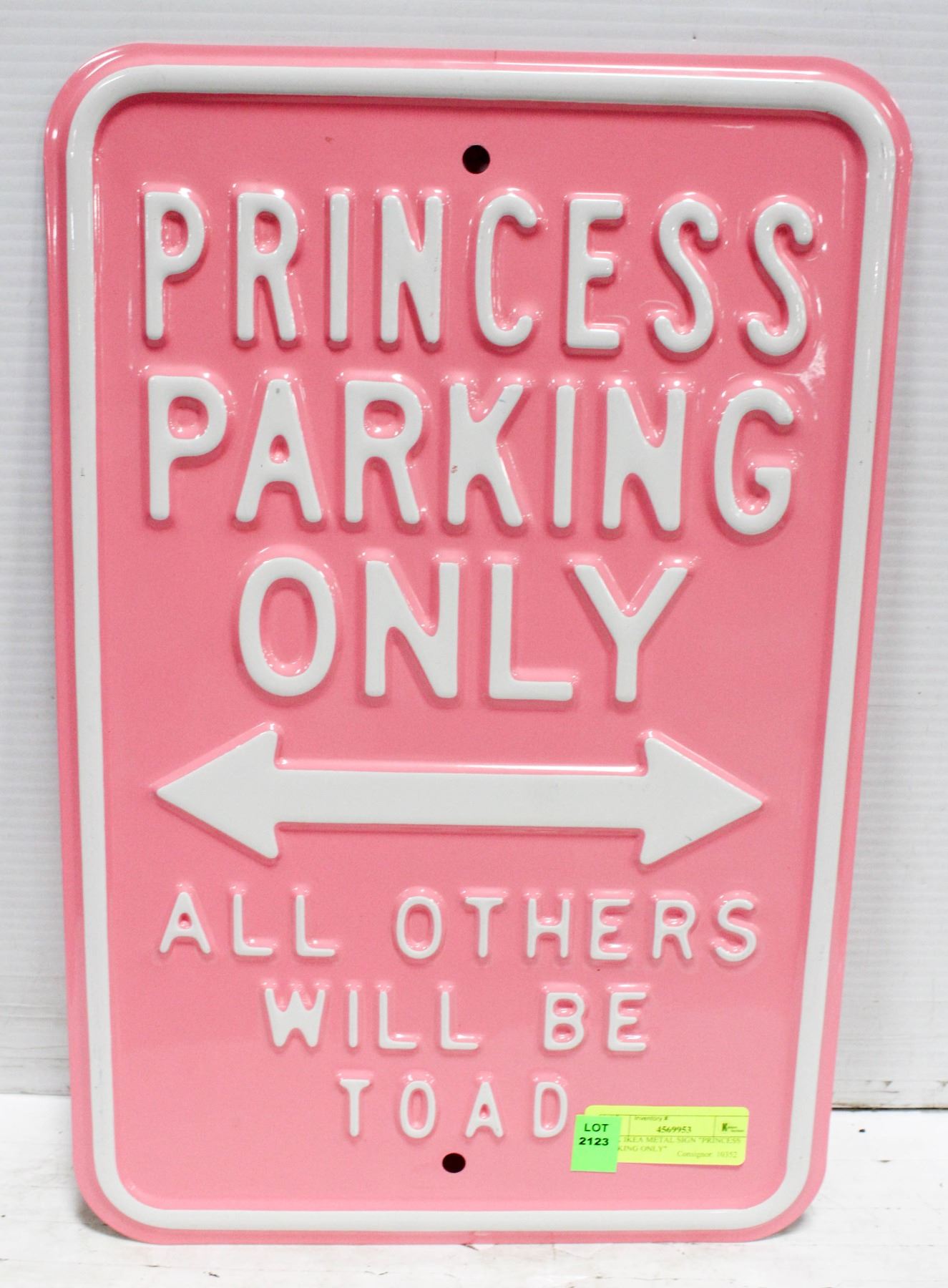 Pink Metallic Sign PINK METAL SIGN