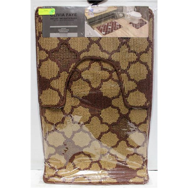 NEW OLIVIA  FAYE 2 PIECE BATHMATS
