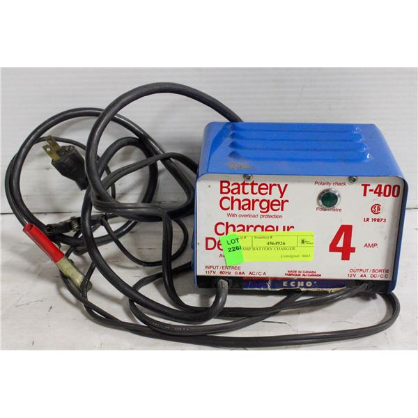 4 AMP BATTERY CHARGER