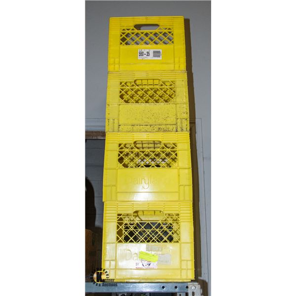 LOT OF 4 STORAGE CRATES