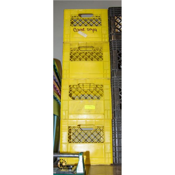 LOT OF 4 STORAGE CRATES