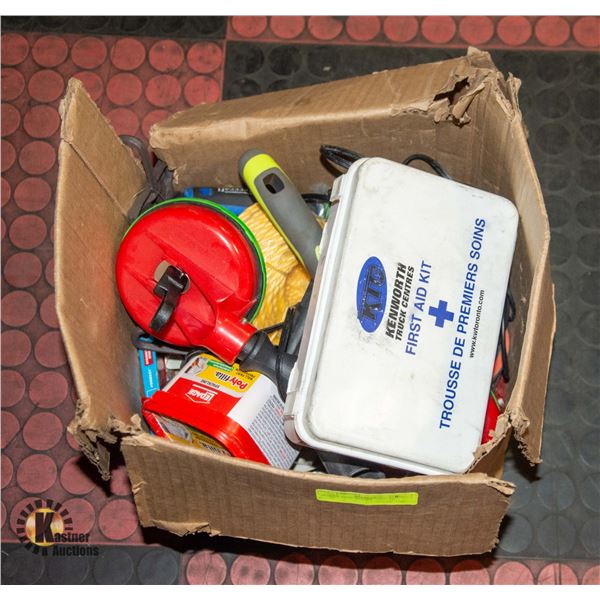 BOX OF MISC TOOLS