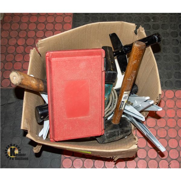 BOX OF MISC TOOLS