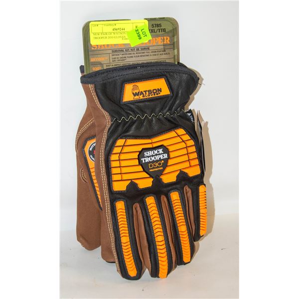 NEW PAIR OF WATSON SHOCK TROOPER D30 GLOVES