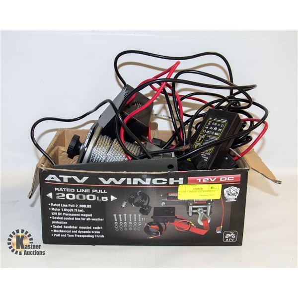 TUNDRA 2000LBS ATV WINCH 12V DC