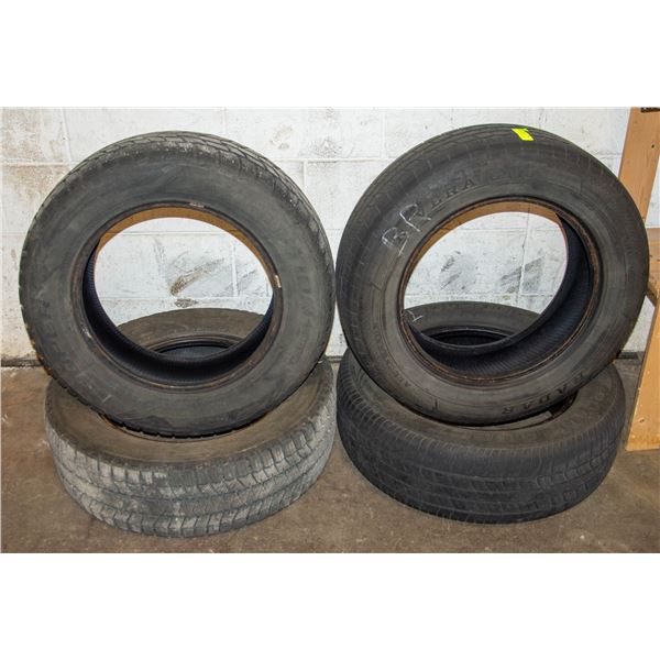4 TIRES 225/65R17 USED