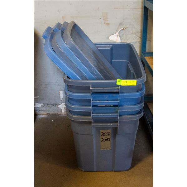 4 STORAGE TOTES
