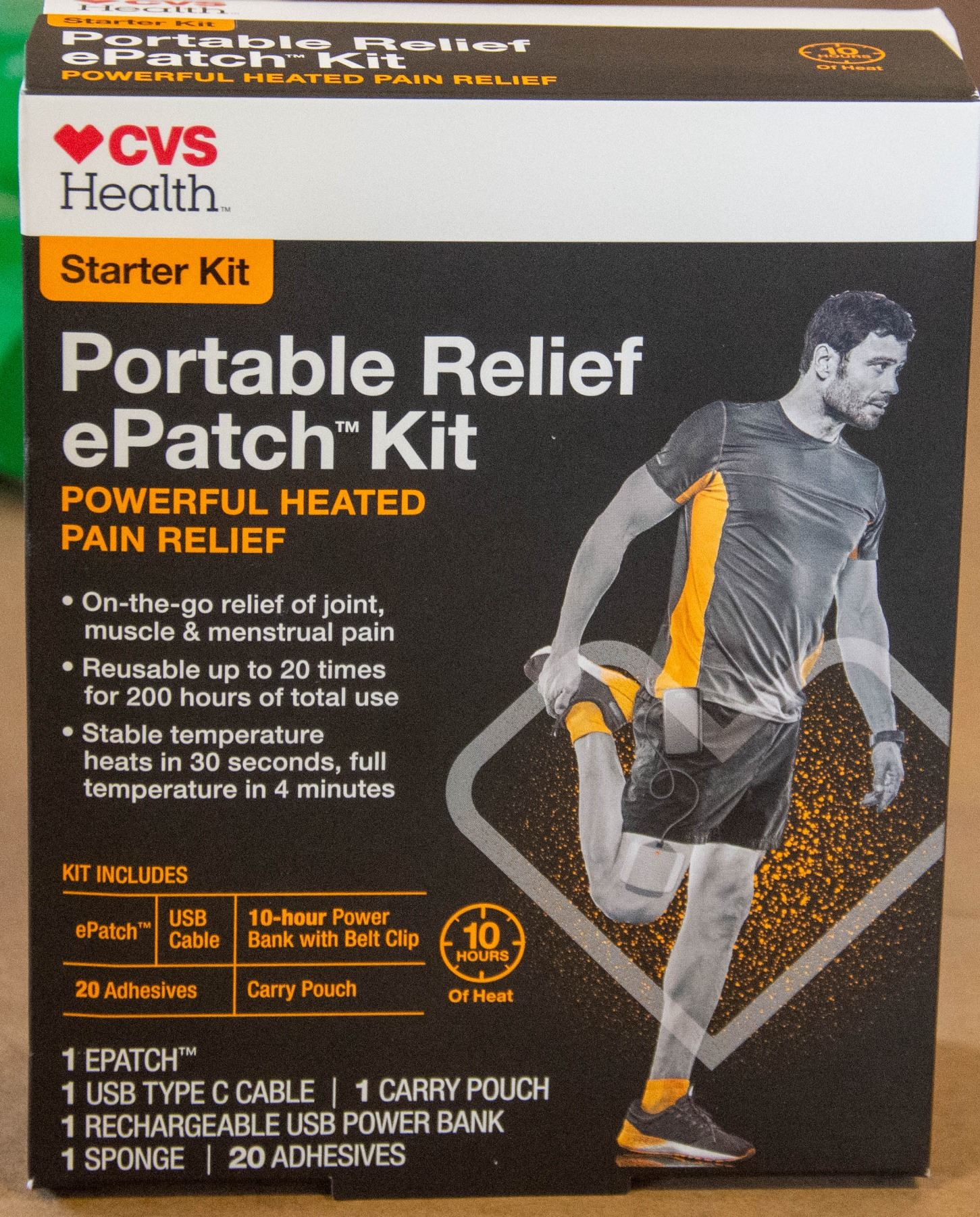 NEW CVS HEALTH PORTABLE RELIEF E PATCH STARTER KIT